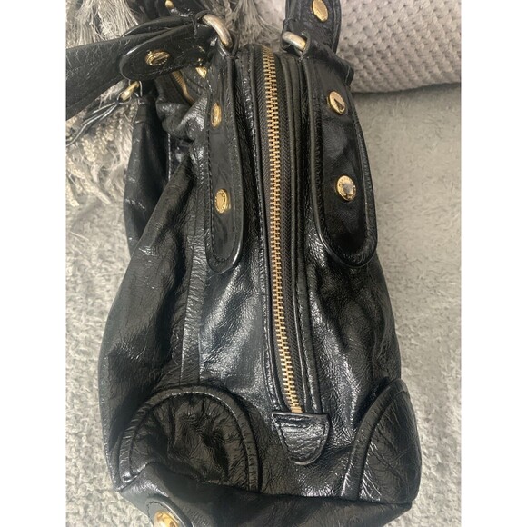 Marc Jacobs Black Cow Leather Two Way Zipper Shoulder Bag Purse Oversized. - Picture 11 of 16